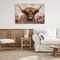 Stupell Industries Highland Cow in Spring Canvas Wall Art Design by LSR Design Studio